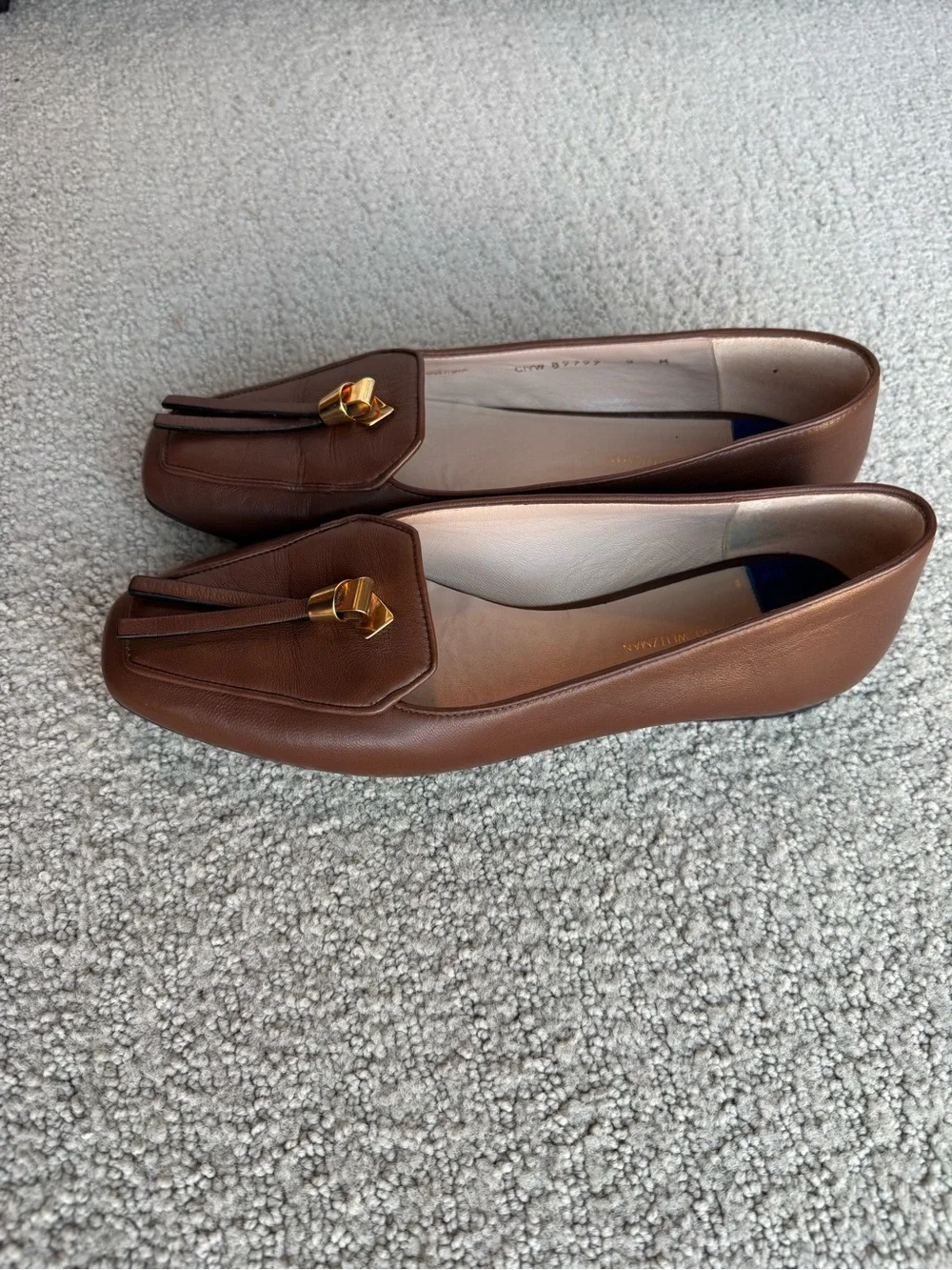 Stuart Weitzman Brown Leather Loafers